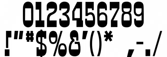 Tosouo Regular Шрифта ДРУГИЕ символов