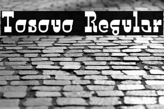 Tosouo Regular Шрифта examples