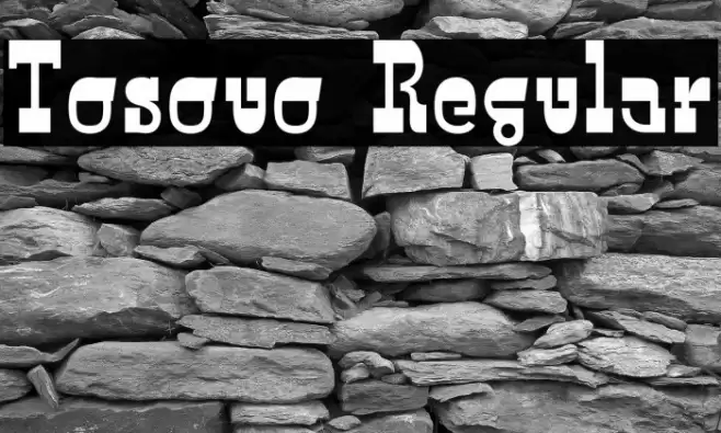 Tosouo Regular Шрифта examples