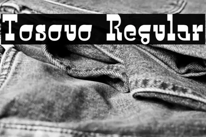 Tosouo Regular Шрифта examples