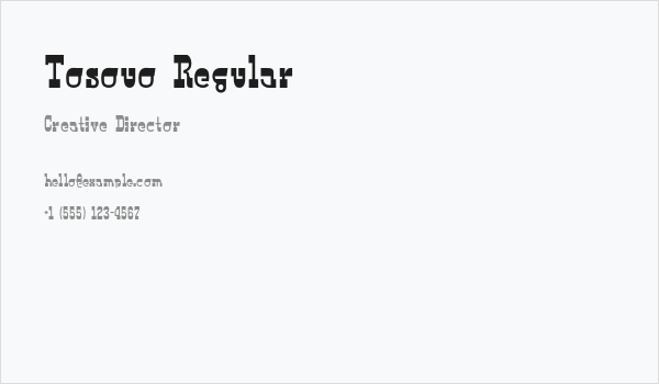 Tosouo Regular Business Card