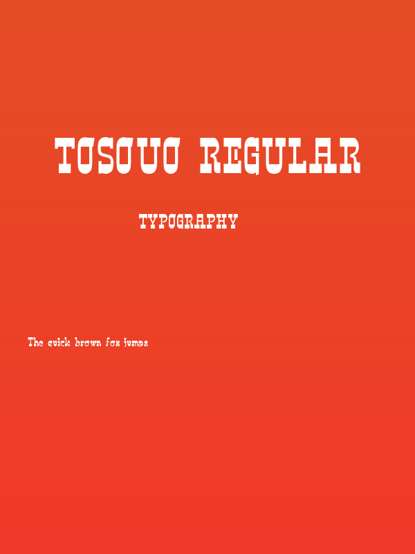 Tosouo Regular Poster