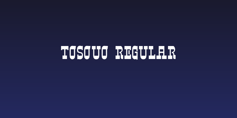 Tosouo Regular Social Header
