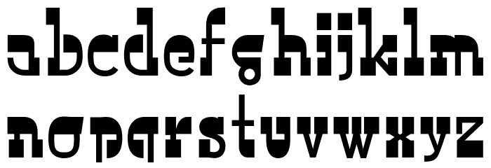 Tosouo Regular フォント 小文字