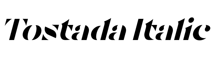 Tostada Italic Caratteri