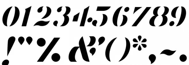 Tostada Italic Font OTHER CHARS