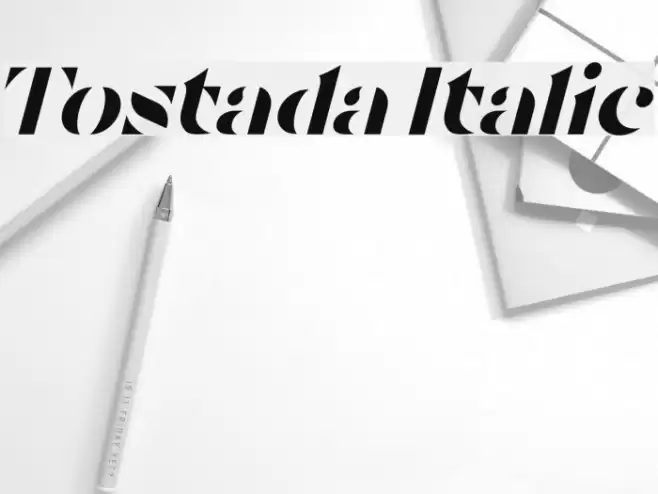 Tostada Italic Font examples