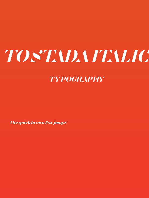 Tostada Italic Poster