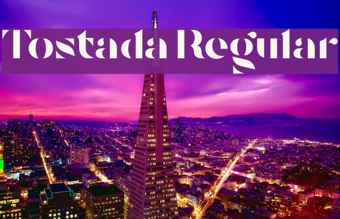 Tostada Regular Font examples