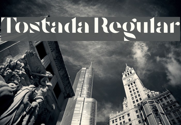 Tostada Regular Font examples