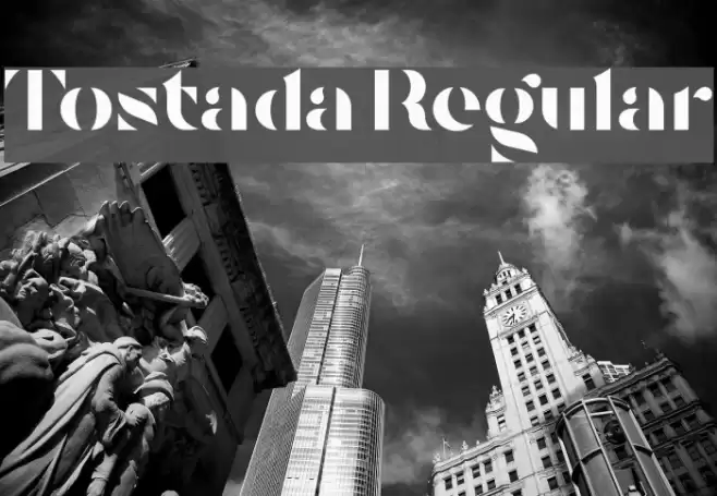 Tostada Regular Font examples
