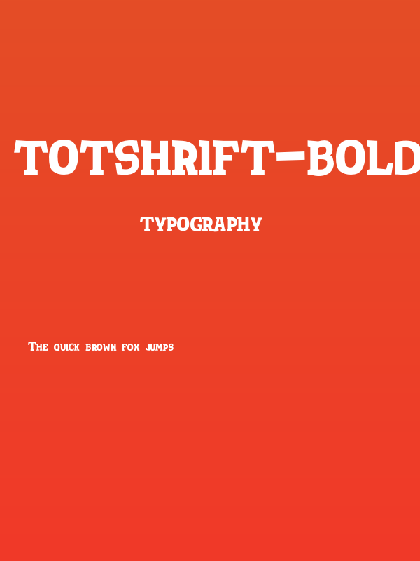 TotShrift-Bold Bold Poster