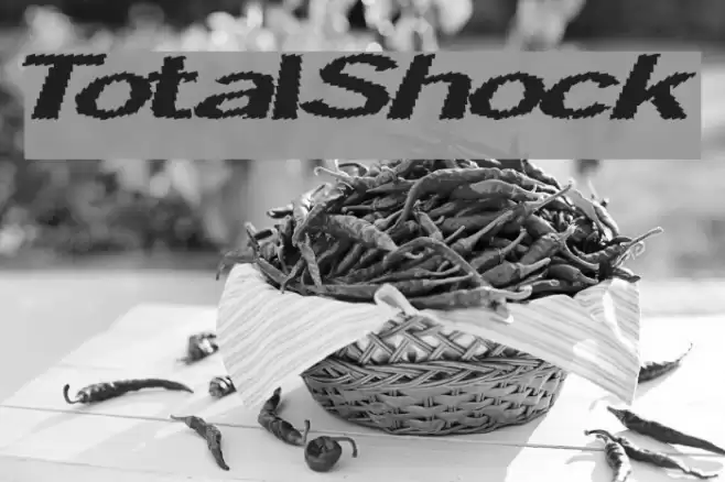 TotalShock Font examples