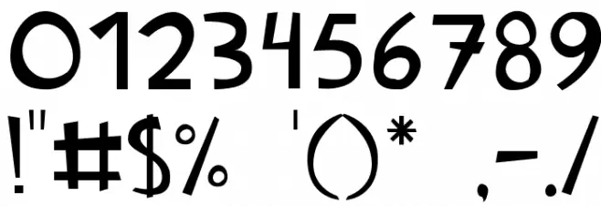 Totally OilsomeRegular フォント その他の文字