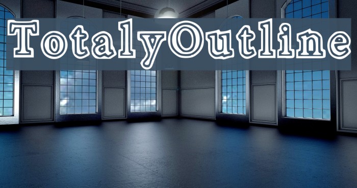 TotalyOutline Font examples