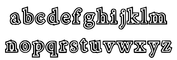 TotalyOutline Font LOWERCASE