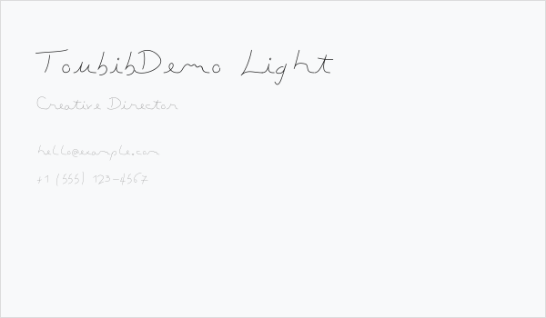 ToubibDemo Light Business Card