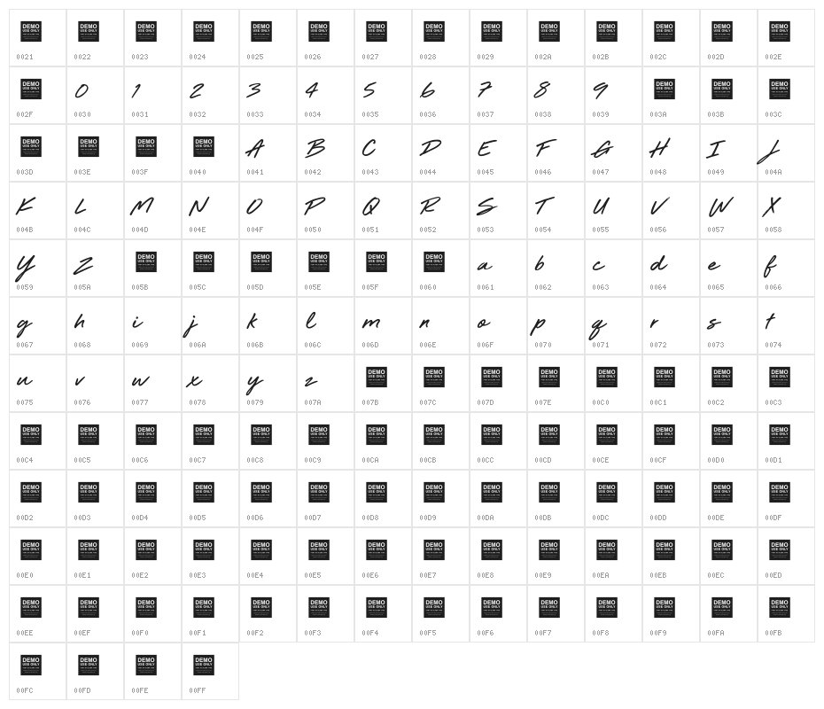 Touch Tone Character Map