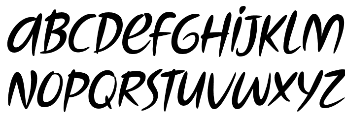 TouchOverNext-Italic Font LOWERCASE
