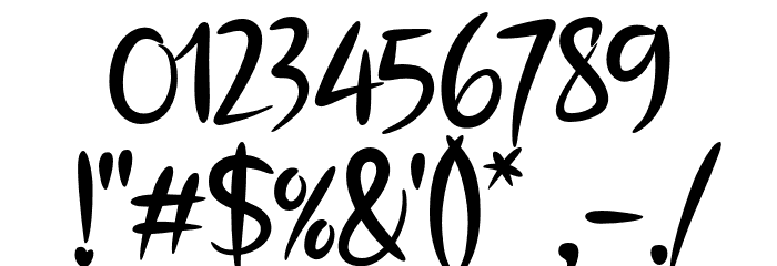 TouchOverNext Font OTHER CHARS