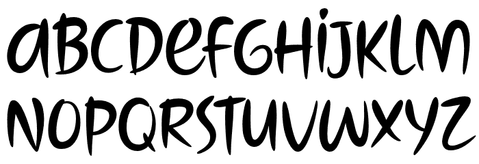 TouchOverNext Font LOWERCASE