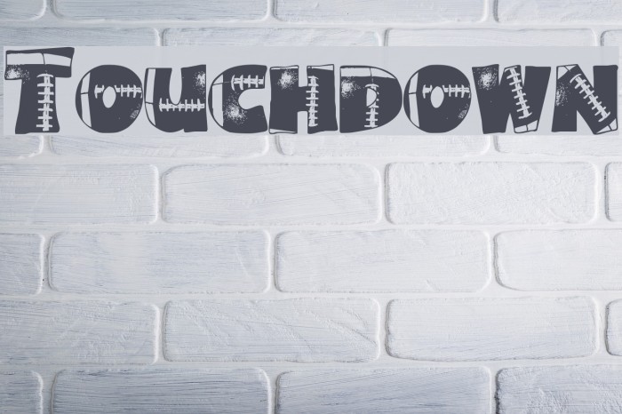 Touchdown Font examples