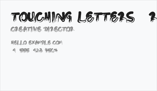 Touching Letters / RafaelTakeo Business Card