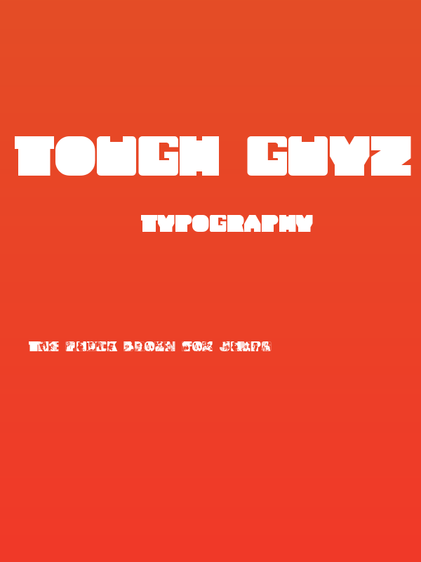 Tough Guyz Poster