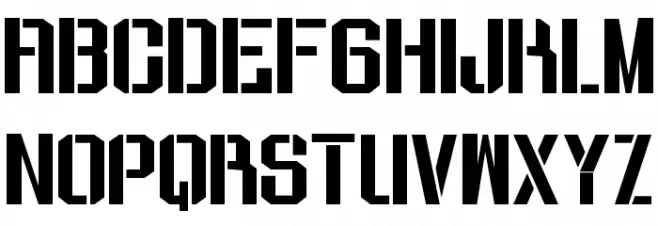 ToughGuy-Stencil Шрифта ВЕРХНИЙ