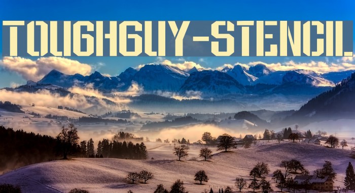ToughGuy-Stencil Font examples