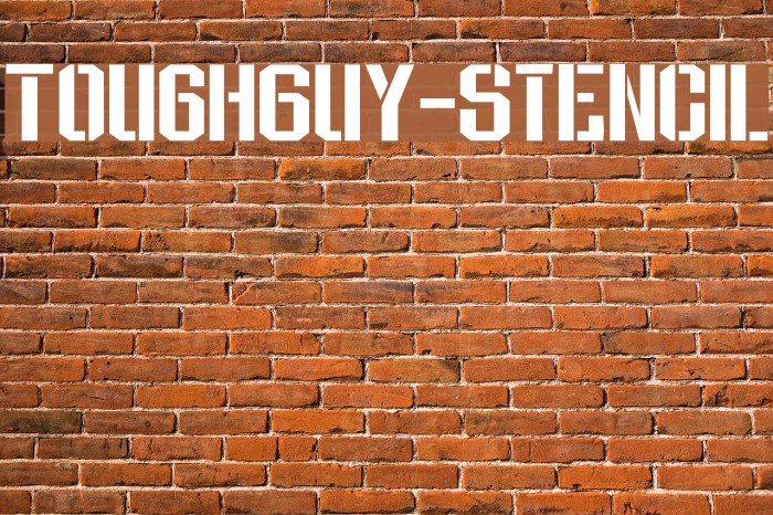 ToughGuy-Stencil Font examples