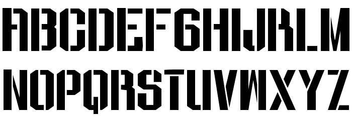 ToughGuy-Stencil Font LOWERCASE