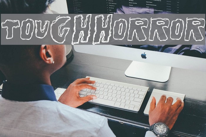 ToughHorror Font examples