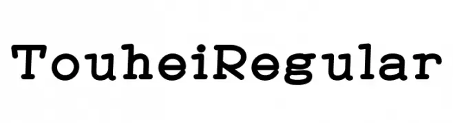 Touhei Regular  Descarca Fonturi Gratis