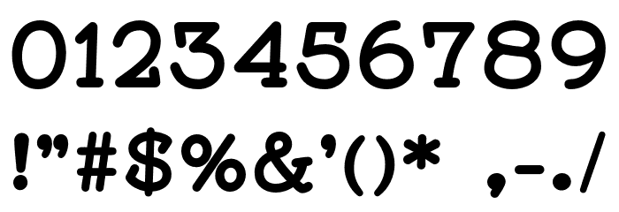 Touhei Regular フォント その他の文字