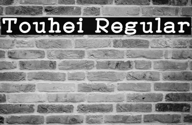 Touhei Regular خط examples