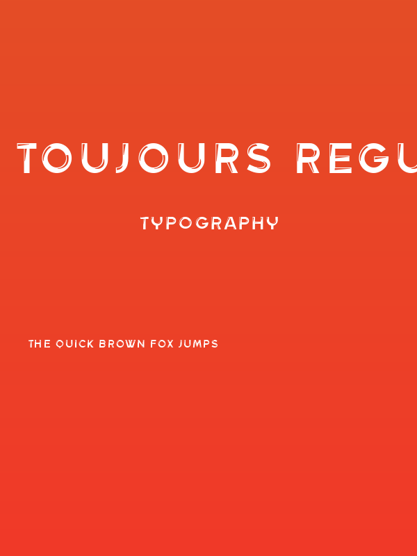Toujours Regular Poster