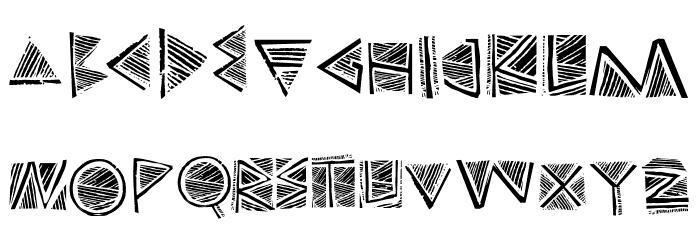 Touppeka Font LOWERCASE