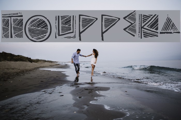 Touppeka Font examples