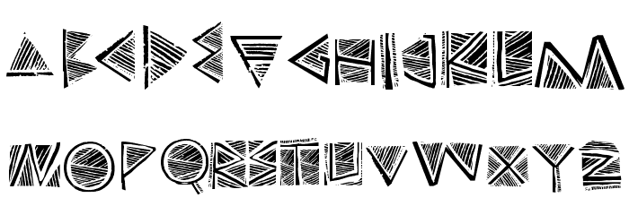 Touppeka Font LOWERCASE