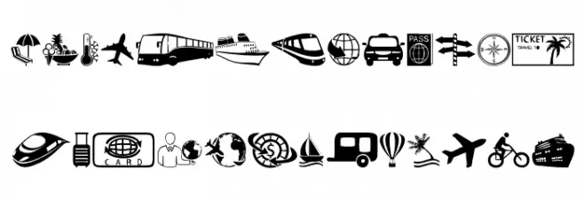 Tourism Schriftart Groß