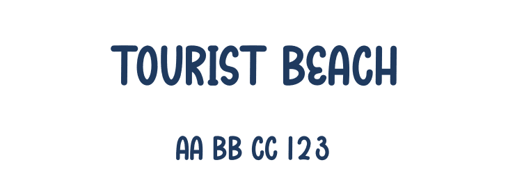 Tourist Beach Font Preview