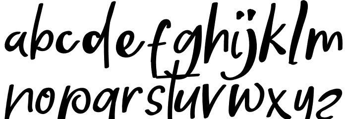 Toussaint Font LOWERCASE