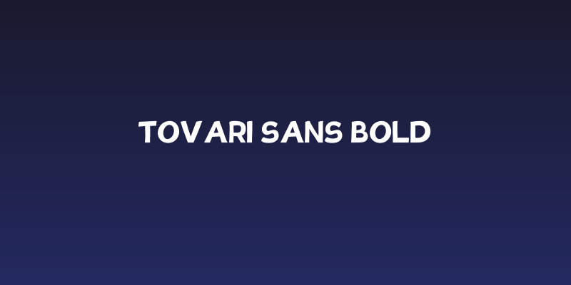 Tovari Sans Bold Social Header