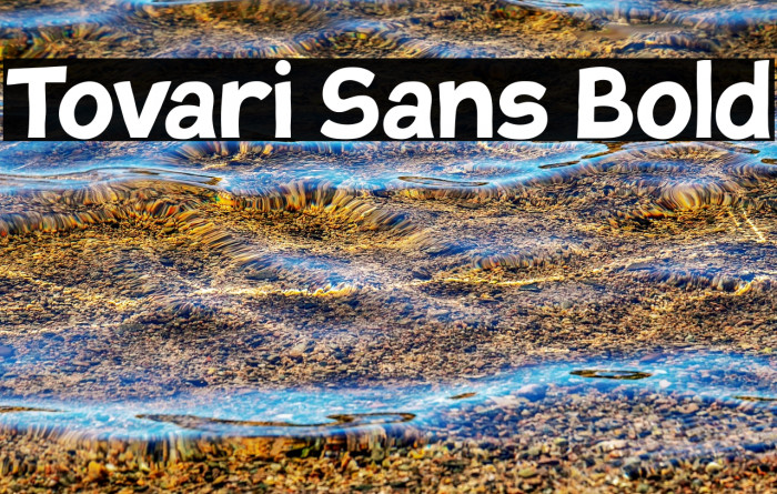 Tovari Sans Bold Font examples