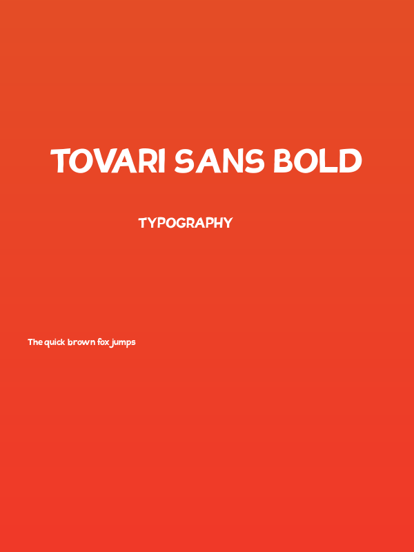 Tovari Sans Bold Poster
