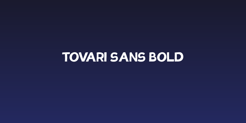 Tovari Sans Bold Social Header