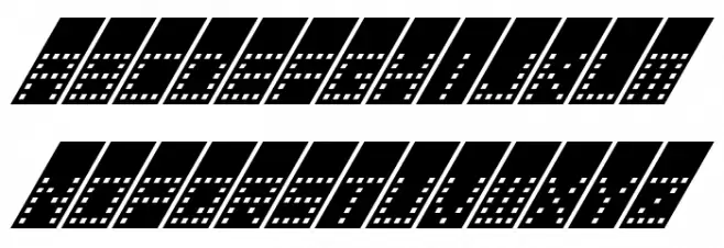 Tower Block Italic Font Litere mari