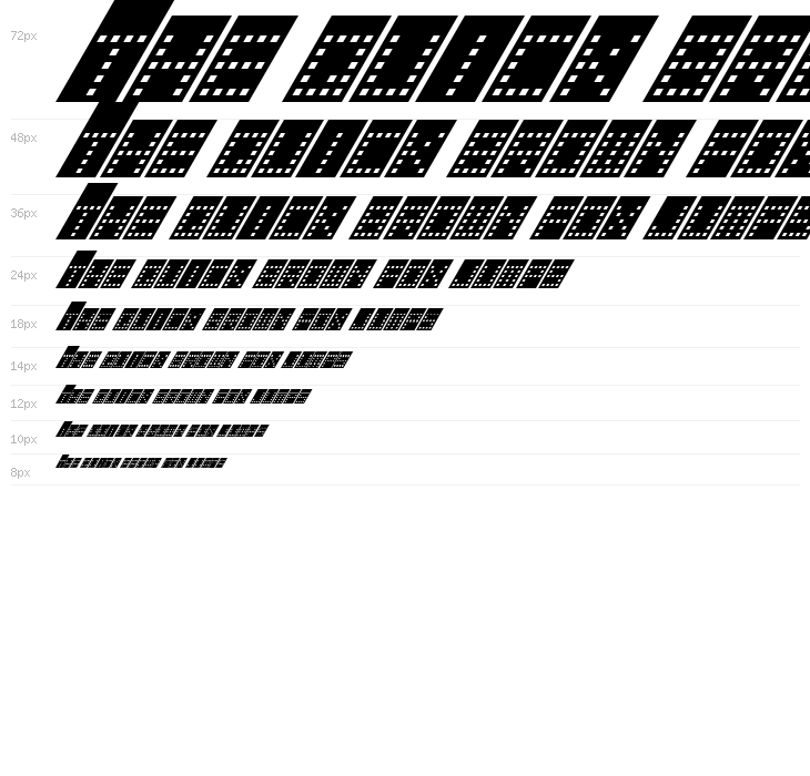 Tower Block Italic Waterfall