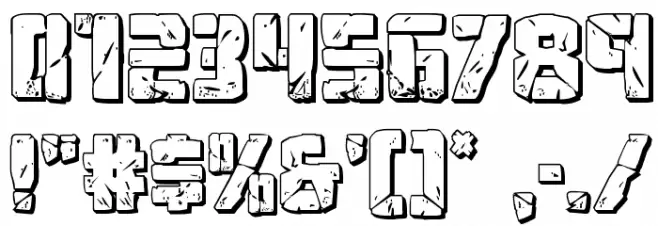 Tower Ruins 3D フォント その他の文字